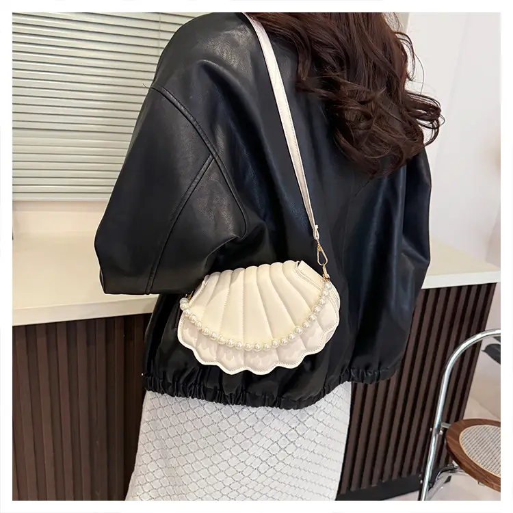 Women's Cream Pearl Pearl Shoulder Bag 2025 Spring New — feature 20