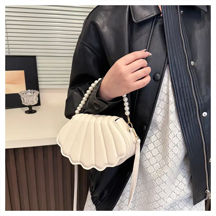 Women's Cream Pearl Pearl Shoulder Bag 2025 Spring New — feature 21