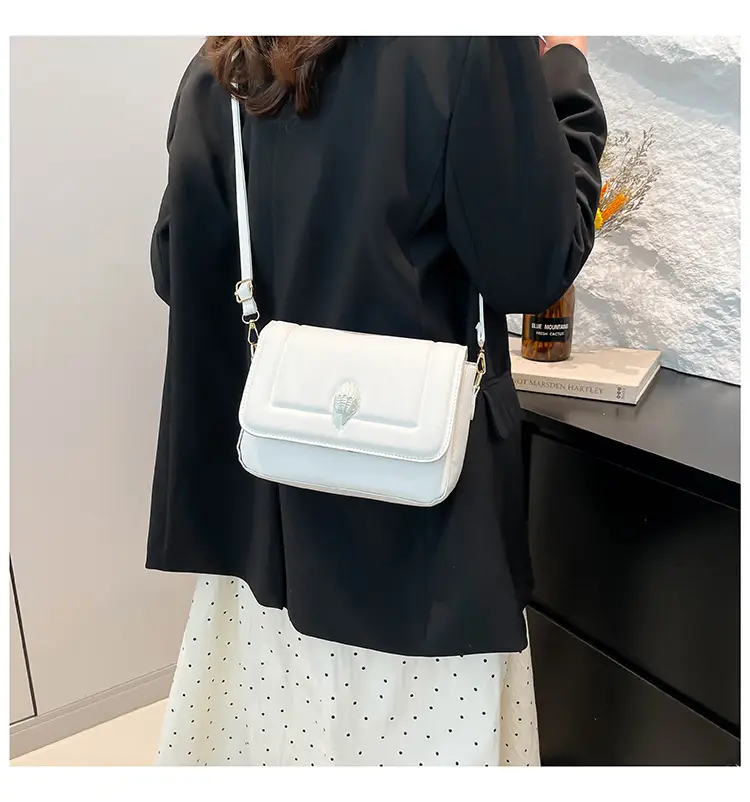 White PU Crossbody Bag for Women Minimalistic 2025 — feature 10
