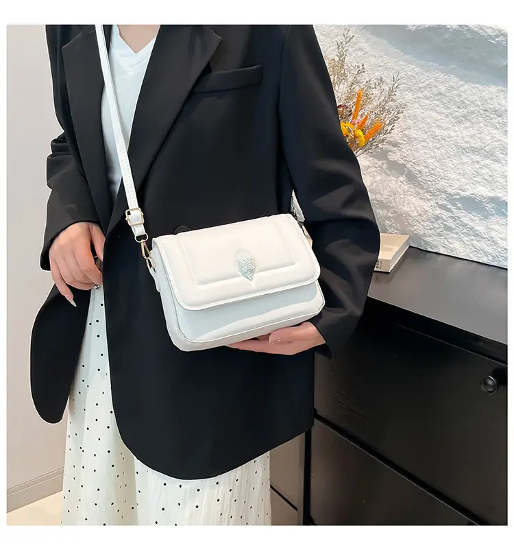 White PU Crossbody Bag for Women Minimalistic 2025 — feature 11