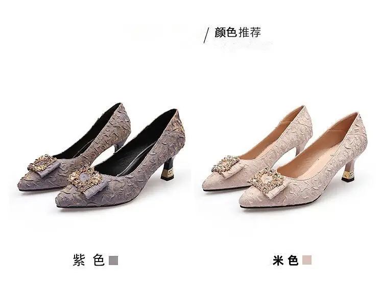 2026 Pointed Toe High Heels Women's Chunky Heel — feature 4