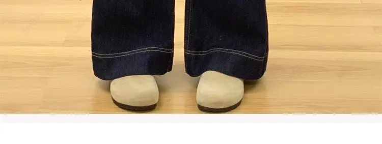 Tannin Blue Wide Leg Horseshoe Pants for Women — feature 3