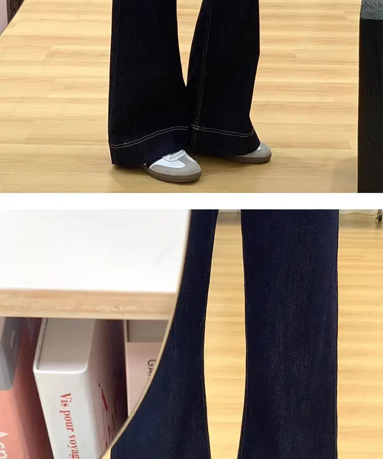 Tannin Blue Wide Leg Horseshoe Pants for Women — feature 6