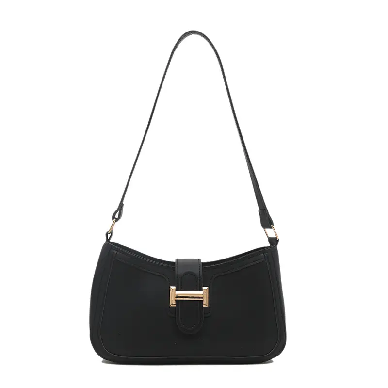 White Korean Style Shoulder Bag with Belt Buckle - Image 9