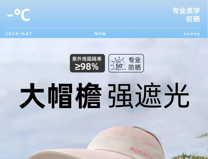 Double-Sided Anti-UV Sunscreen Hat for Women — feature 1
