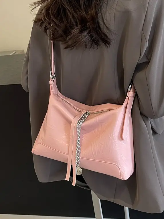 Women's Black Leather Shoulder Crossbody Bag Spring Summer 2025 - Image 7