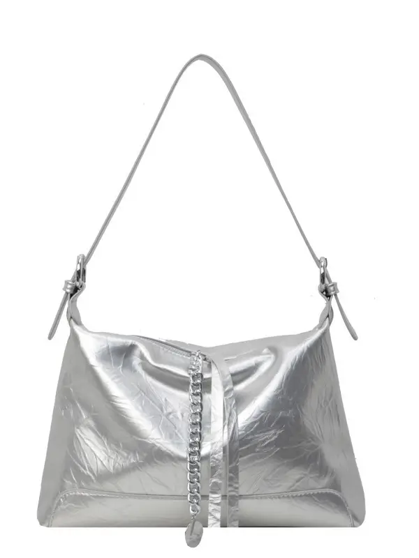 Women's Black Leather Shoulder Crossbody Bag Spring Summer 2025 - Image 9