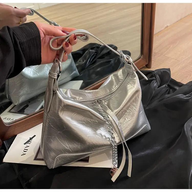 Women's Black Leather Shoulder Crossbody Bag Spring Summer 2025 — feature 28