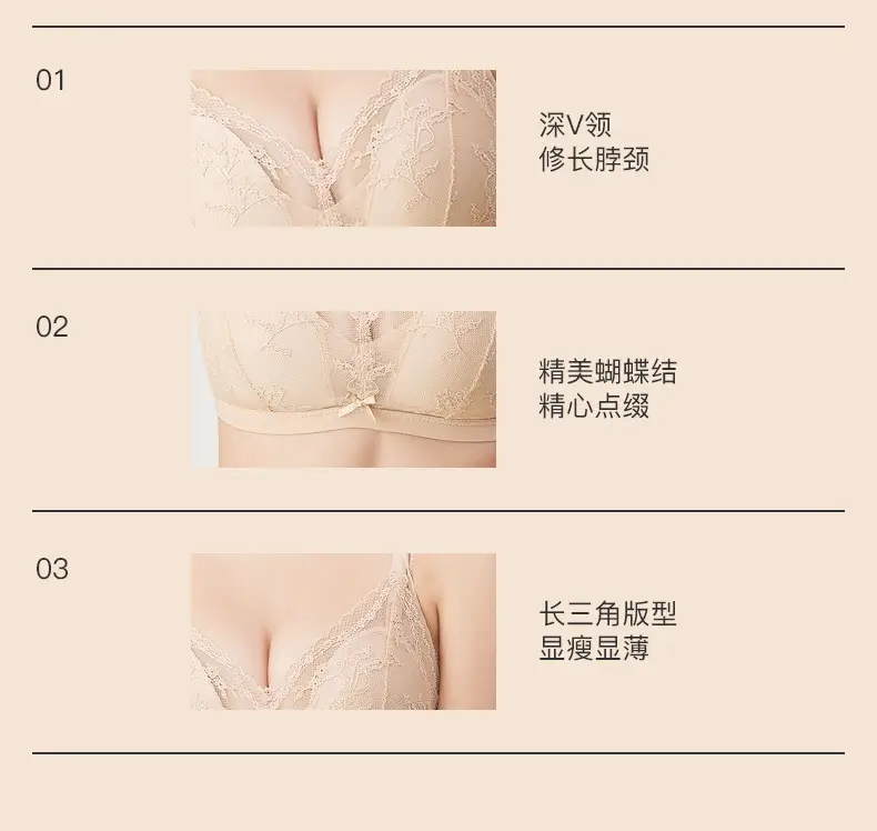 French Style Lace Underwear Women's Big Chest — feature 7