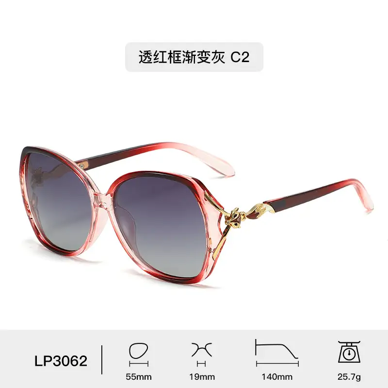 Women's Polarized Mirror Leg Sunglasses Gold Frame - Image 2