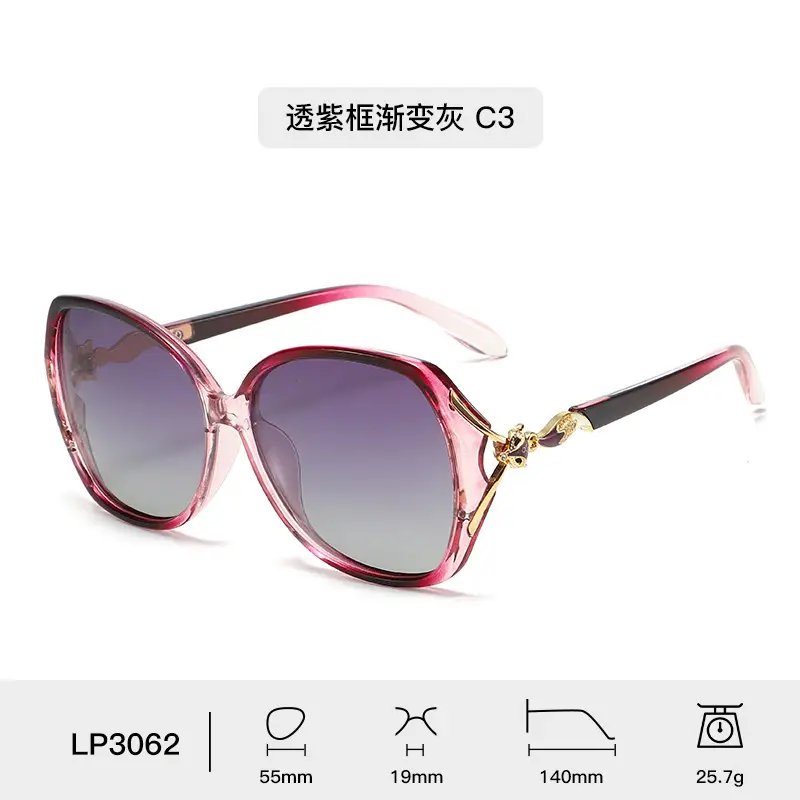 Women's Polarized Mirror Leg Sunglasses Gold Frame - Image 3
