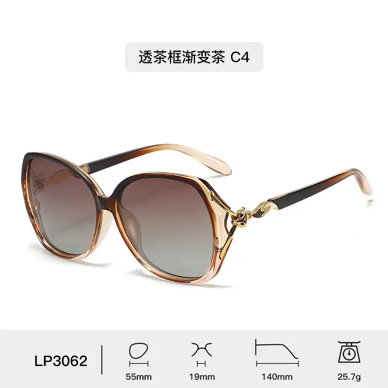 Women's Polarized Mirror Leg Sunglasses Gold Frame - Image 4