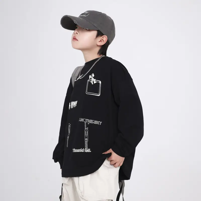 Boys Cartoon Graffiti Sweatshirt 2025