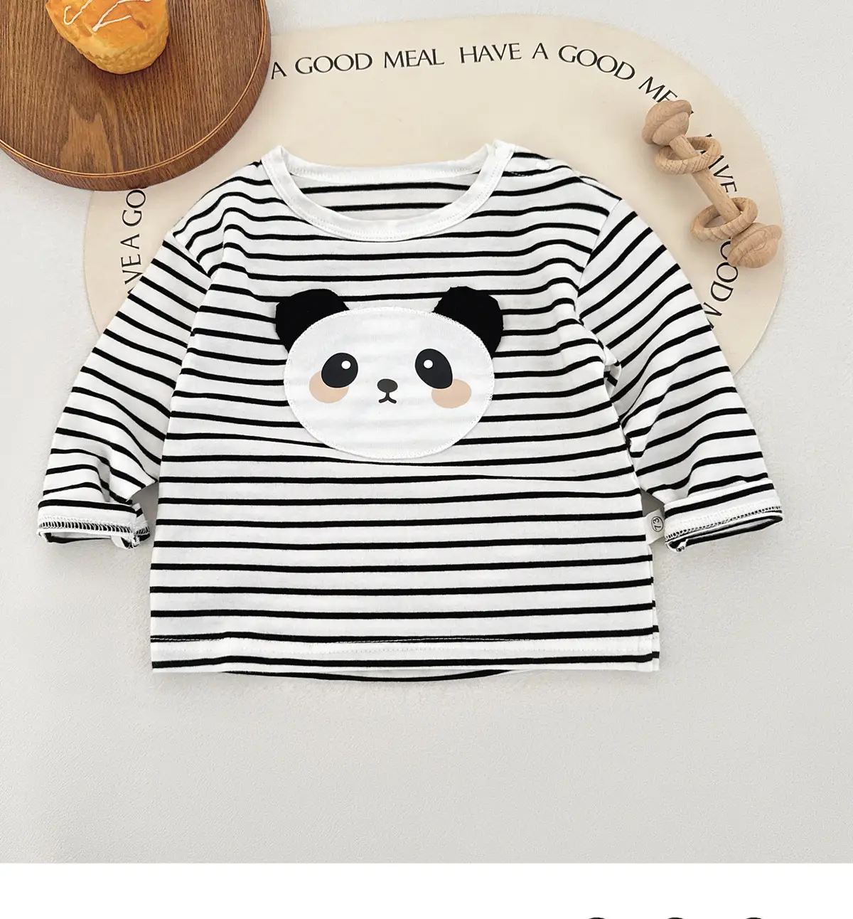 Baby Long Sleeve T-shirt Light Blue Elephant Print — feature 13