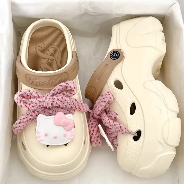 Thick Sole Cave Shoes Women's Summer 2025 New Style Outwear Slip-on Beach Non-slip Half-toe Sandals for Women - Image 2