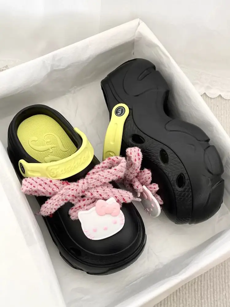 Thick Sole Cave Shoes Women's Summer 2025 New Style Outwear Slip-on Beach Non-slip Half-toe Sandals for Women — feature 11