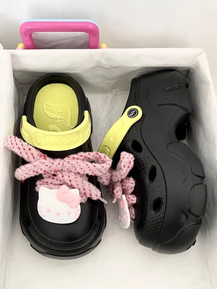 Thick Sole Cave Shoes Women's Summer 2025 New Style Outwear Slip-on Beach Non-slip Half-toe Sandals for Women — feature 14