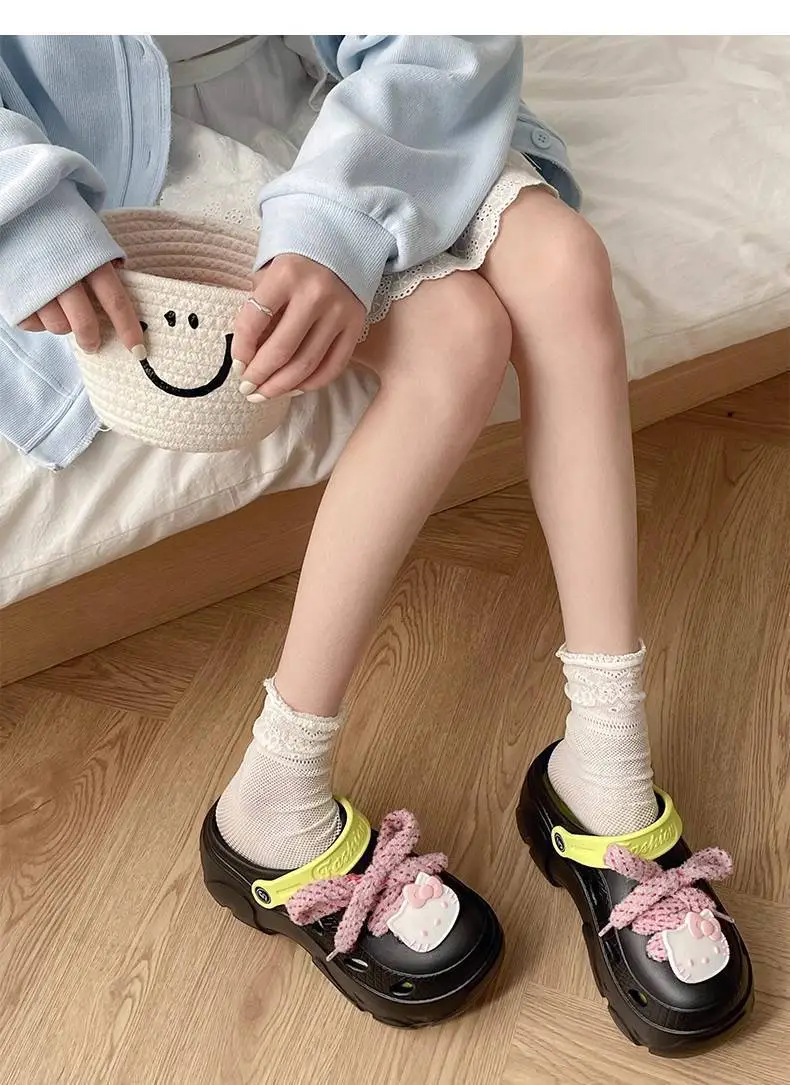 Thick Sole Cave Shoes Women's Summer 2025 New Style Outwear Slip-on Beach Non-slip Half-toe Sandals for Women — feature 28