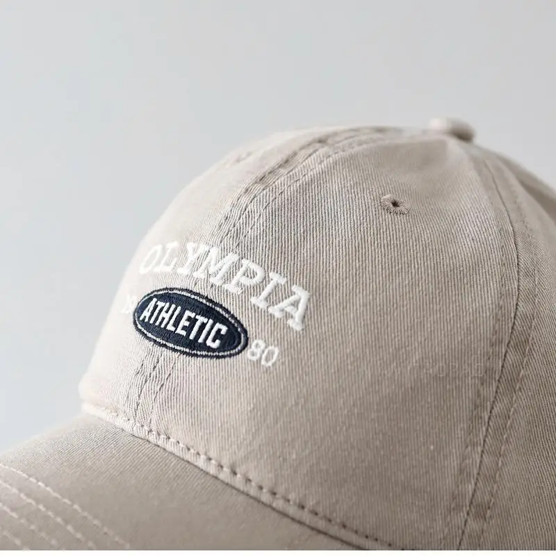 Kids Baseball Cap Beige Letter Embroidered Spring Summer 2025 - Image 10