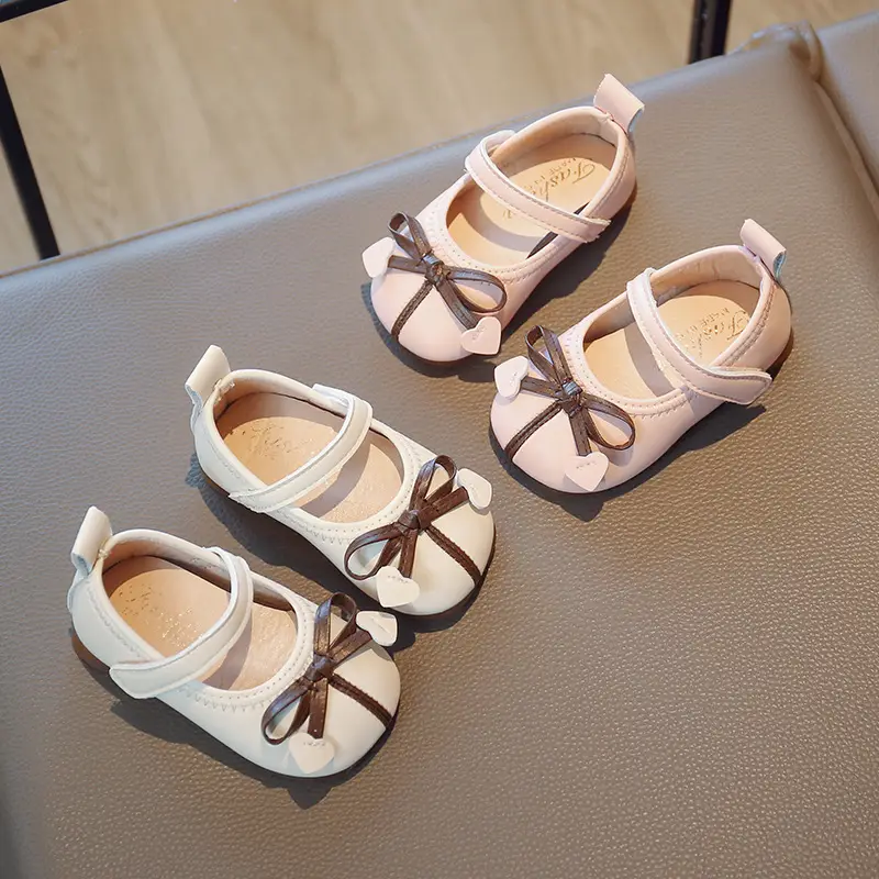 Baby Girl Princess Shoes Leather Bow Sole 2025