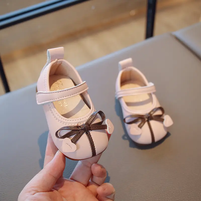 Baby Girl Princess Shoes Leather Bow Sole 2025