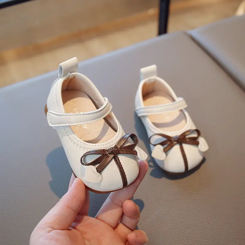 Baby Girl Princess Shoes Leather Bow Sole 2025