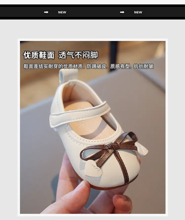 Baby Girl Princess Shoes Leather Bow Sole 2025 — feature 2
