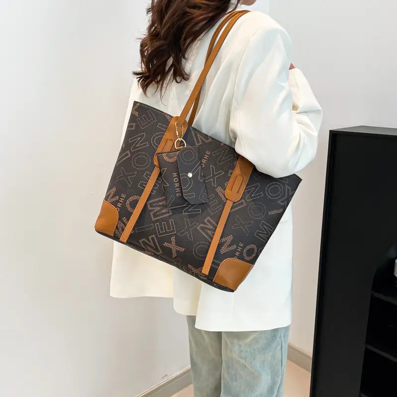 Vintage Monogram Shoulder Bag & Wallet Set for Women - Image 8