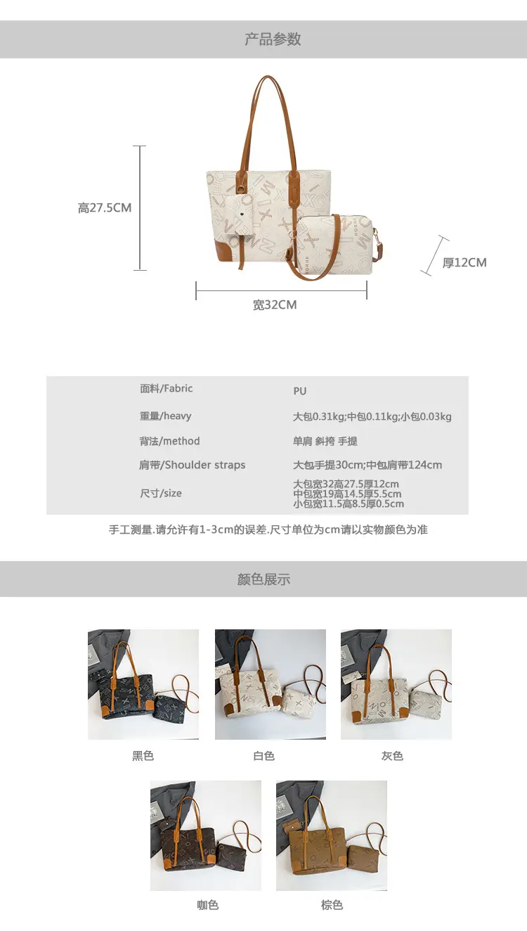Vintage Monogram Shoulder Bag & Wallet Set for Women — feature 2