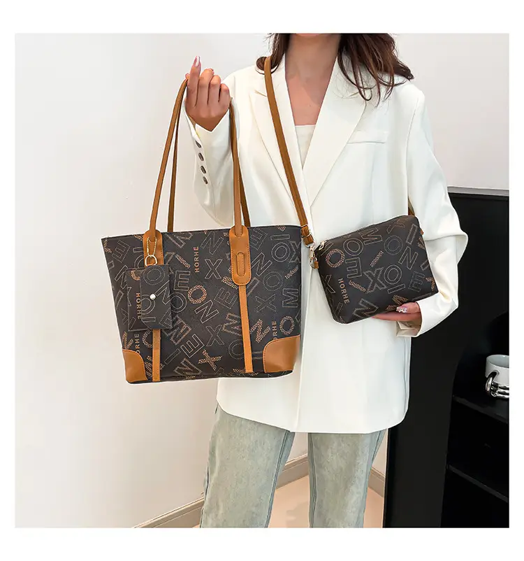 Vintage Monogram Shoulder Bag & Wallet Set for Women — feature 24