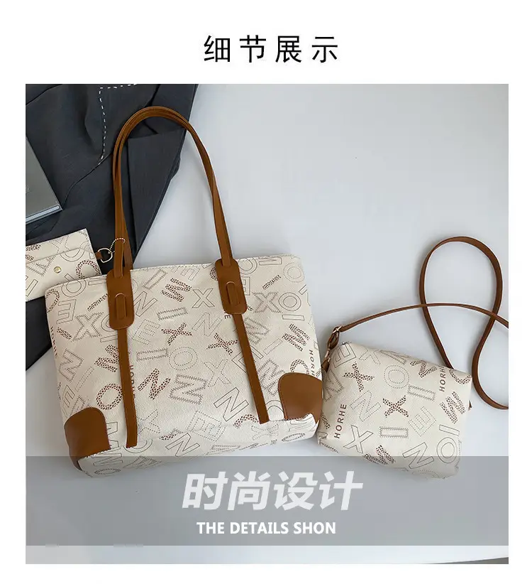 Vintage Monogram Shoulder Bag & Wallet Set for Women — feature 3