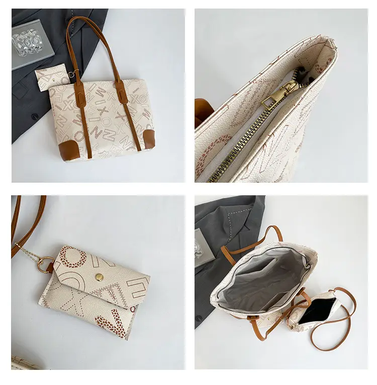 Vintage Monogram Shoulder Bag & Wallet Set for Women — feature 9
