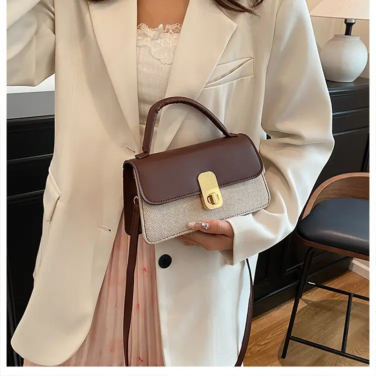 Women's Pink Crossbody Bag with Gold Clasp 2025 New Arrival — feature 13