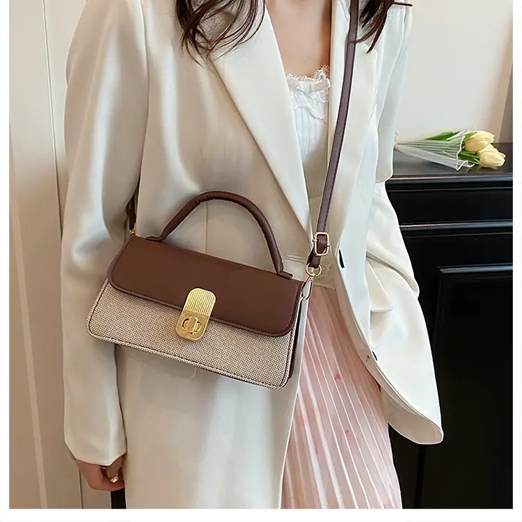 Women's Pink Crossbody Bag with Gold Clasp 2025 New Arrival — feature 14