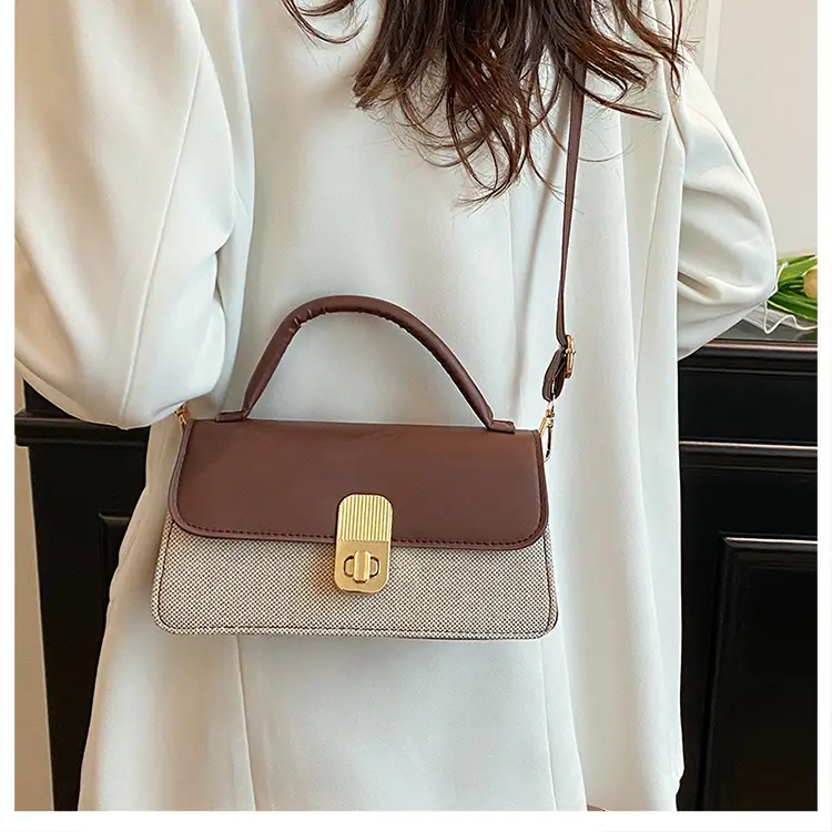 Women's Pink Crossbody Bag with Gold Clasp 2025 New Arrival — feature 15
