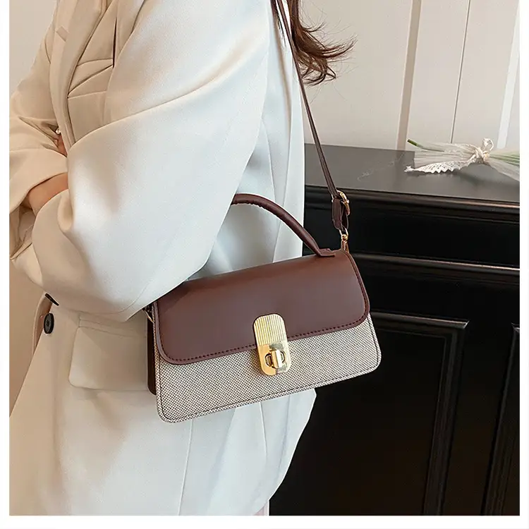 Women's Pink Crossbody Bag with Gold Clasp 2025 New Arrival — feature 16