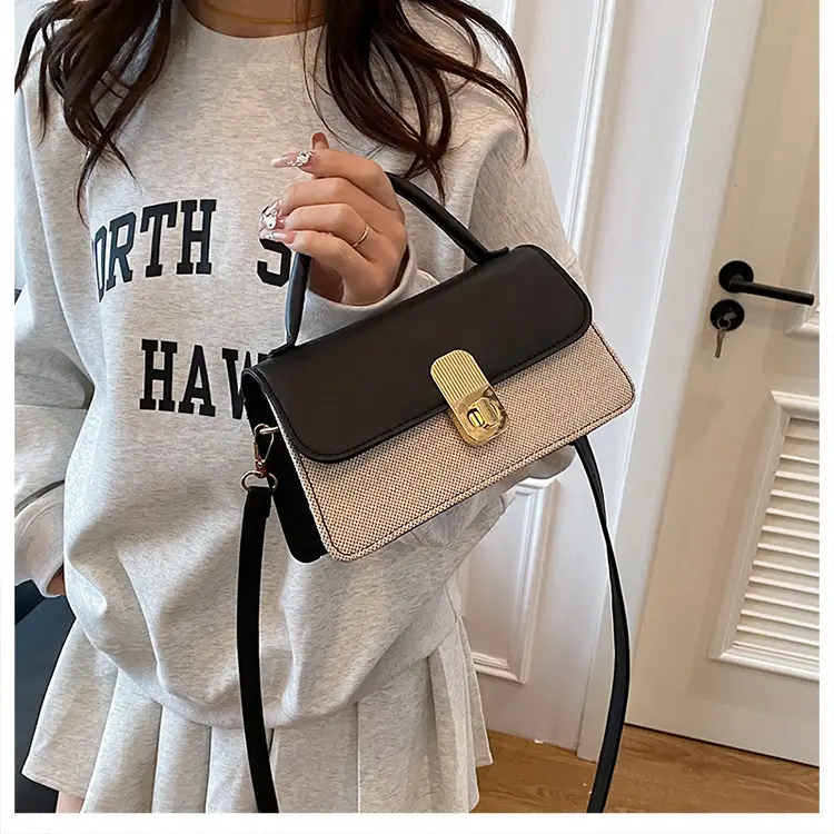 Women's Pink Crossbody Bag with Gold Clasp 2025 New Arrival — feature 21