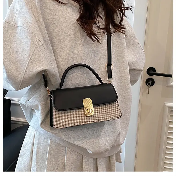 Women's Pink Crossbody Bag with Gold Clasp 2025 New Arrival — feature 24