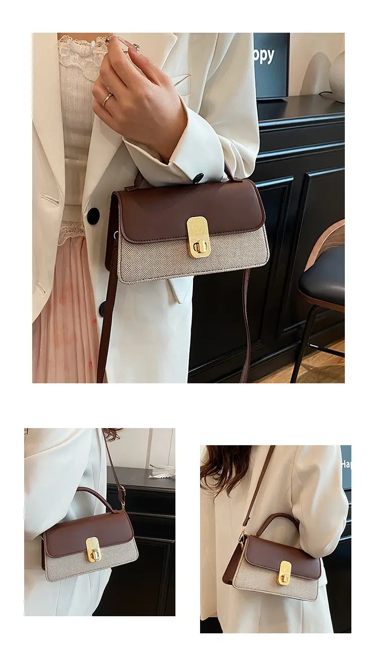 Women's Pink Crossbody Bag with Gold Clasp 2025 New Arrival — feature 26