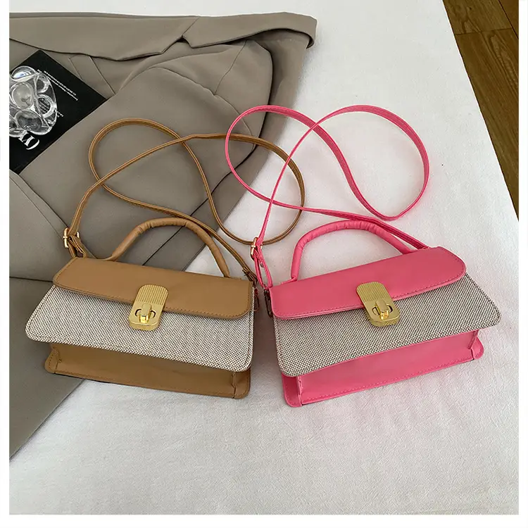 Women's Pink Crossbody Bag with Gold Clasp 2025 New Arrival — feature 29
