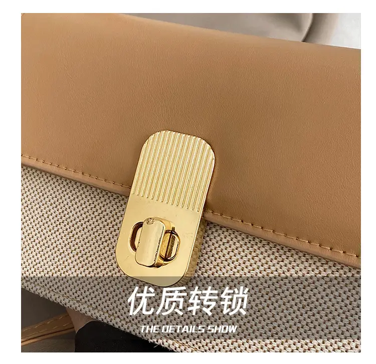 Women's Pink Crossbody Bag with Gold Clasp 2025 New Arrival — feature 6