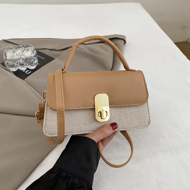 Women's Pink Crossbody Bag with Gold Clasp 2025 New Arrival - Image 4
