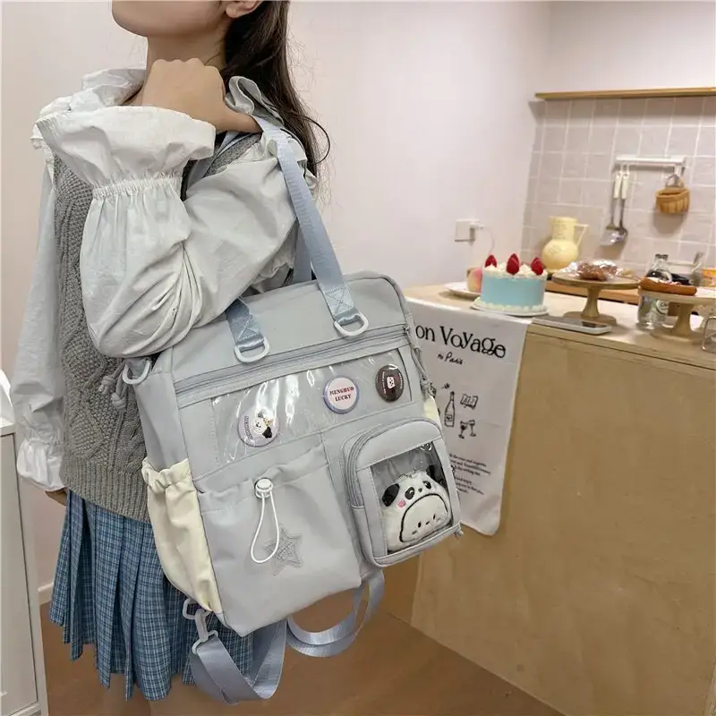 Cute Pink Crossbody Bag for Girls Large Capacity Tote Bag - Image 8