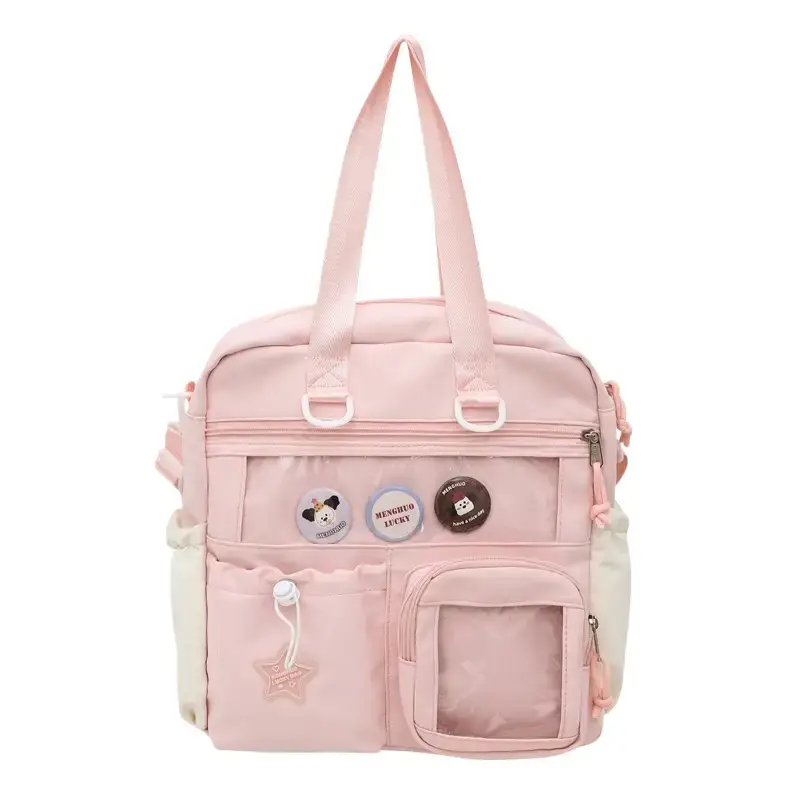 Cute Pink Crossbody Bag for Girls Large Capacity Tote Bag - Image 10