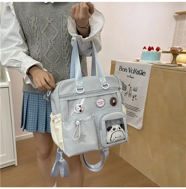 Cute Pink Crossbody Bag for Girls Large Capacity Tote Bag — feature 11
