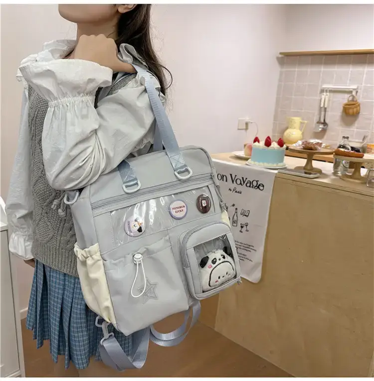Cute Pink Crossbody Bag for Girls Large Capacity Tote Bag — feature 12