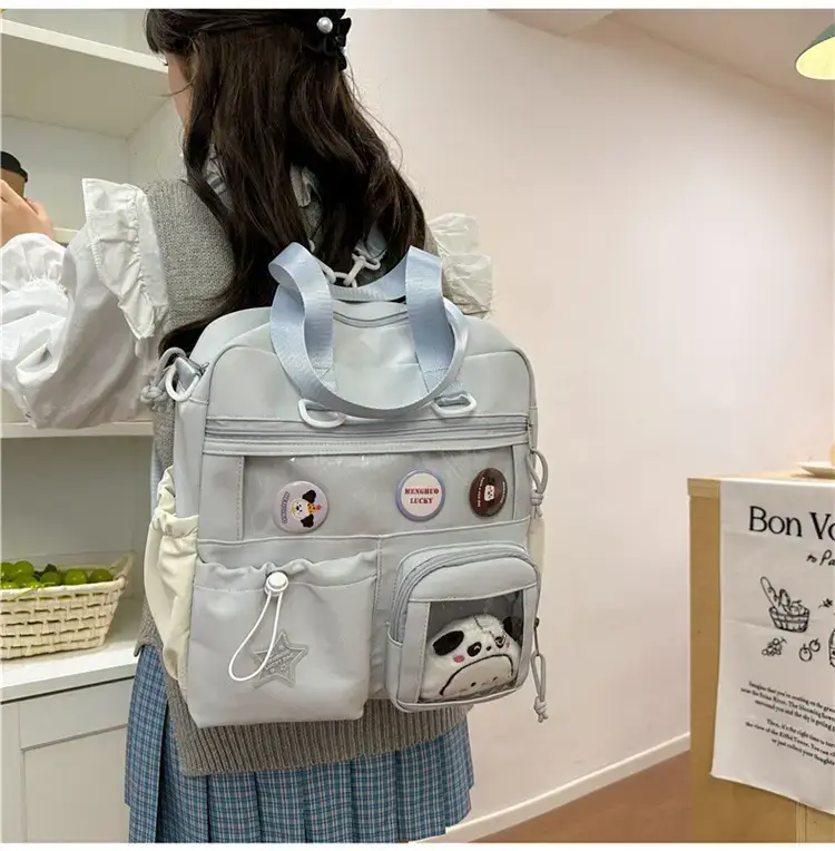 Cute Pink Crossbody Bag for Girls Large Capacity Tote Bag — feature 13