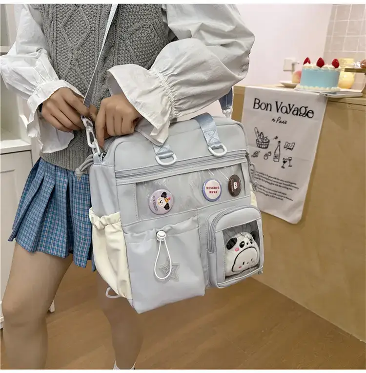 Cute Pink Crossbody Bag for Girls Large Capacity Tote Bag — feature 14