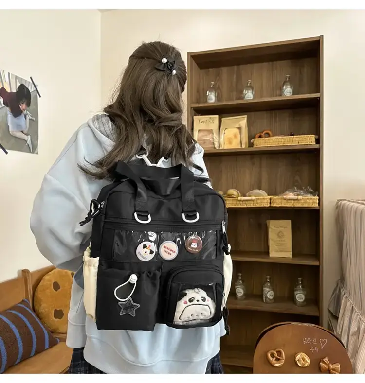 Cute Pink Crossbody Bag for Girls Large Capacity Tote Bag — feature 15
