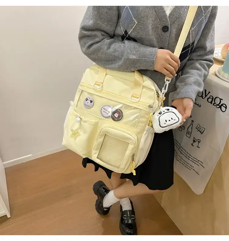 Cute Pink Crossbody Bag for Girls Large Capacity Tote Bag — feature 22